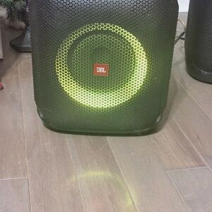 JBL Black Speaker with Yellow Glow